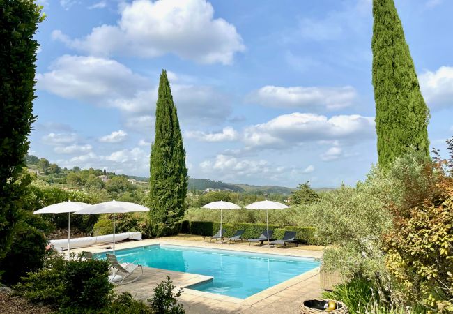 House in Cotignac - L'Alérie, gorgeous bastide Provençale, charm and peaceful, private pool and tennis court